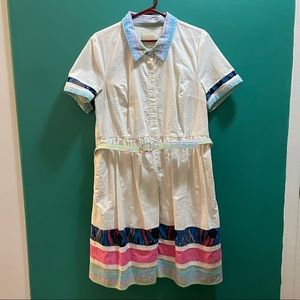 Modcloth colorful patterned shirt dress